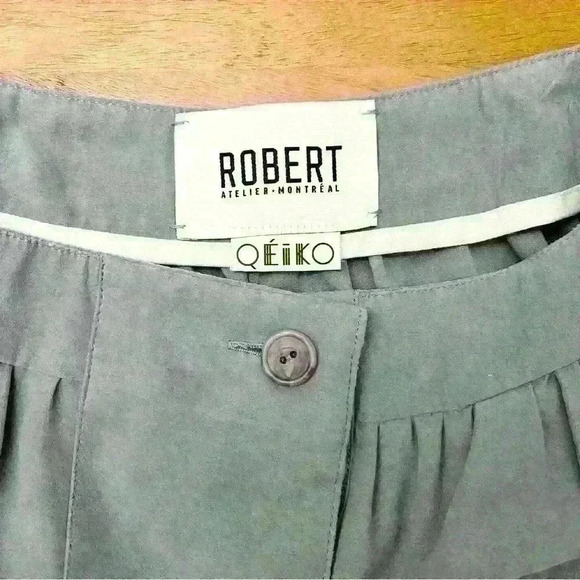 Robert Pastel Blue high waisted A-line button front mini skirt. Size XS. - Picture 3 of 6